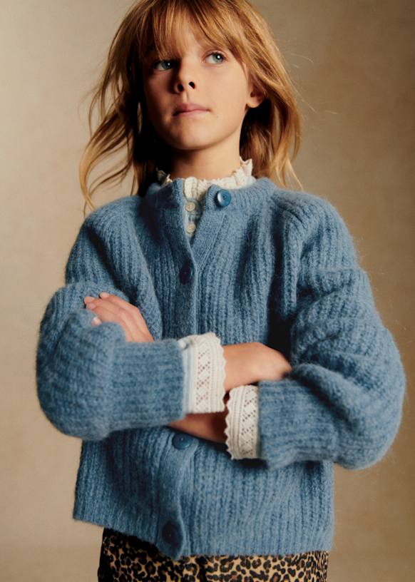 Emile Cardigan - Multicoloured Pink Orange - Merino Wool - Sézane