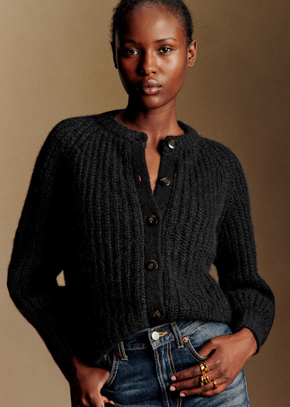 Emile Cardigan - Black - Alpaca - Sézane