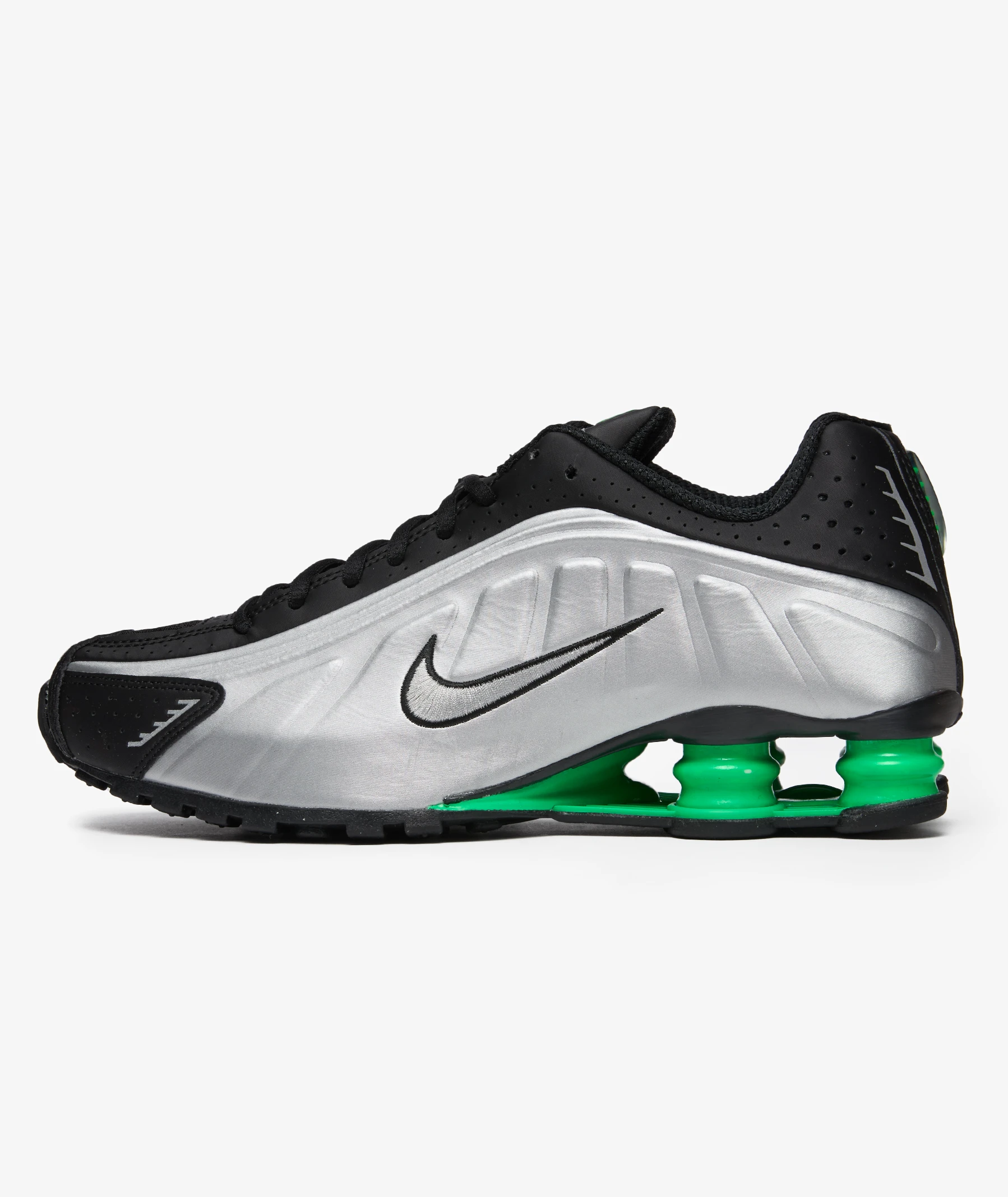 Nike Shox R4 | MTLC SILVER/MTLC SILVER-BLACK-PICANTE RED-BLACK