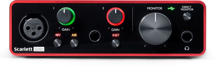 Focusrite Scarlett Solo 3rd Gen USB Audio Interface | Sweetwater