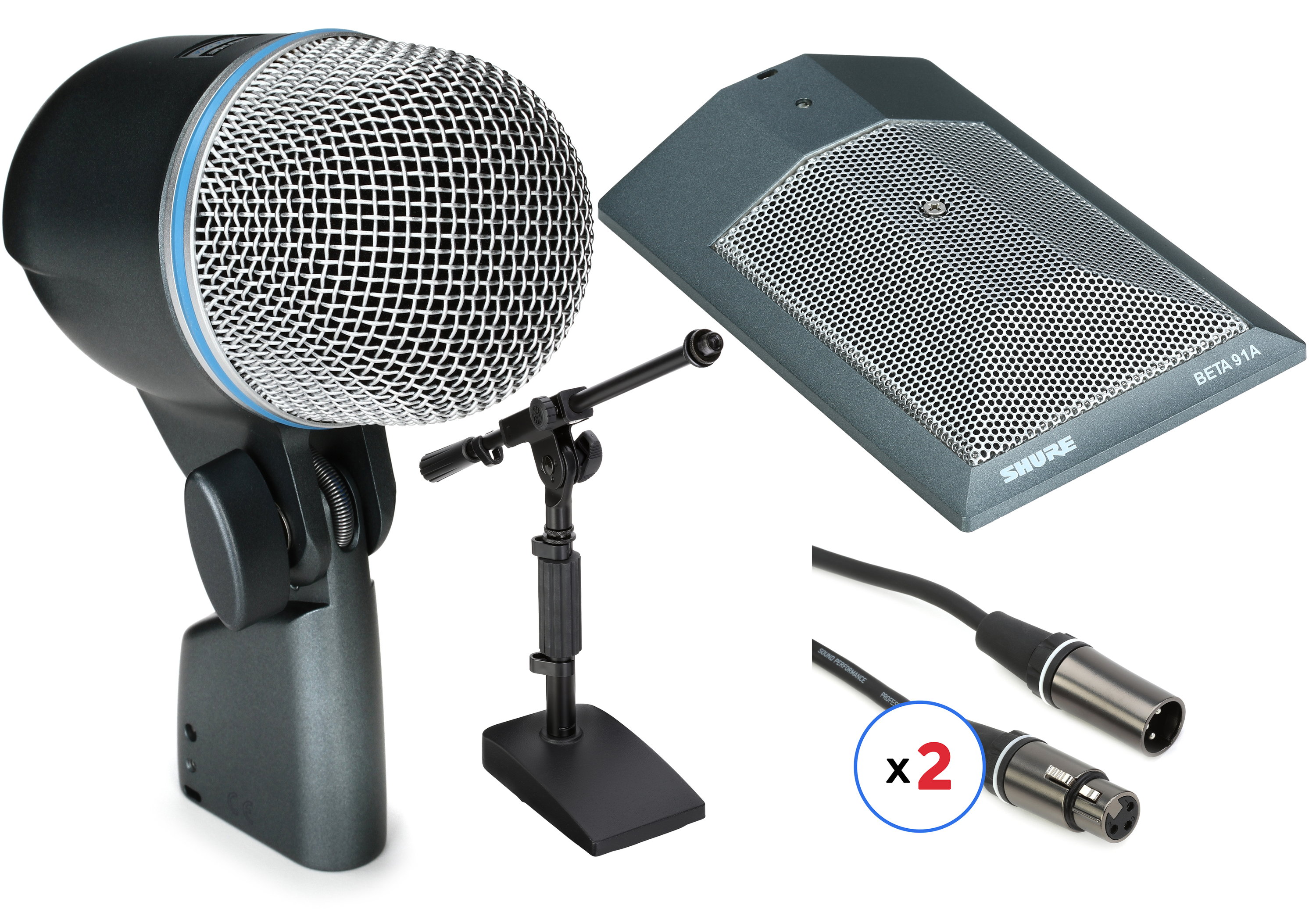 Shure Beta 91A and Beta 52A Kick Drum Mic Bundle | Sweetwater