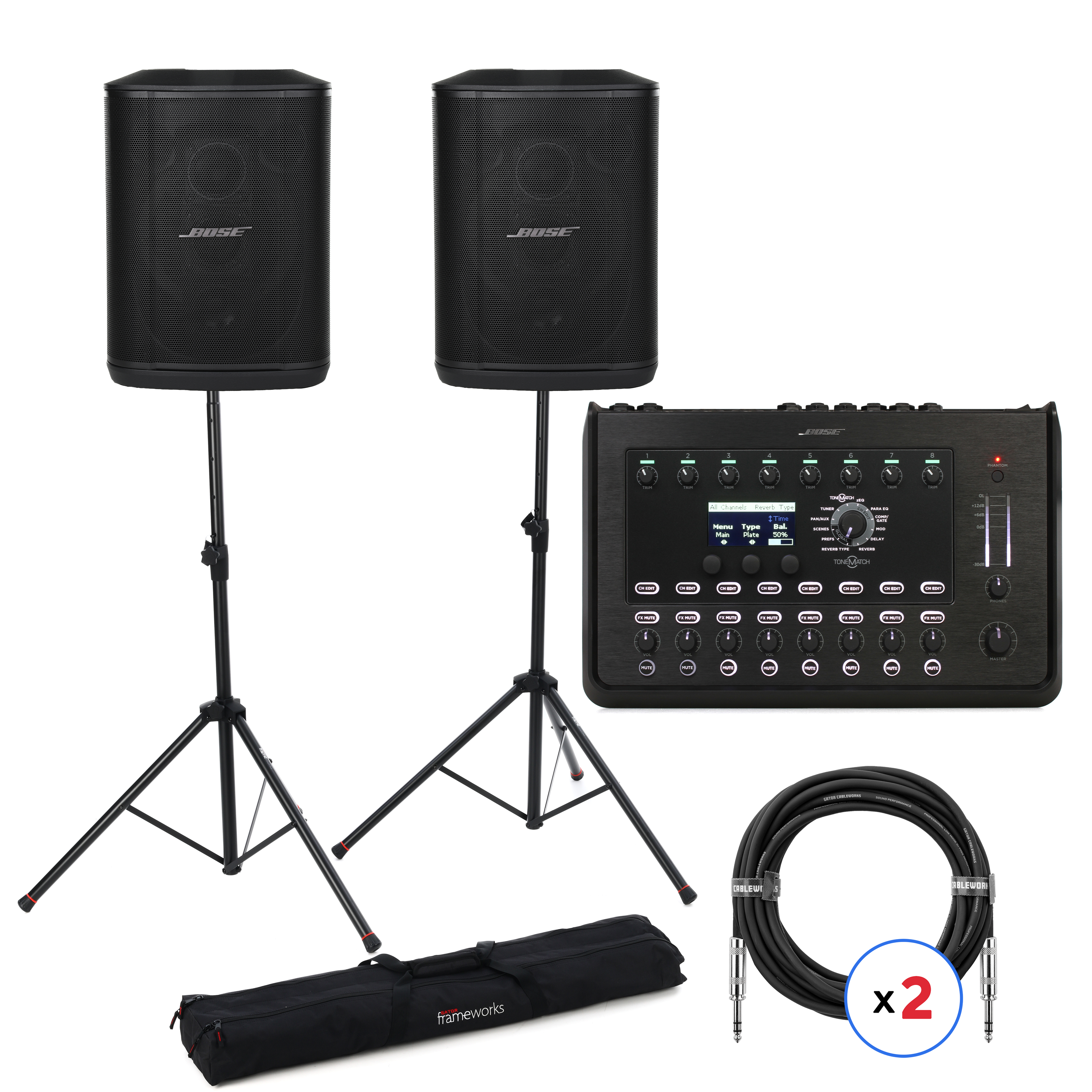 Bose S1 Pro+ Multi-position PA System and T8S 8-Channel Mixer