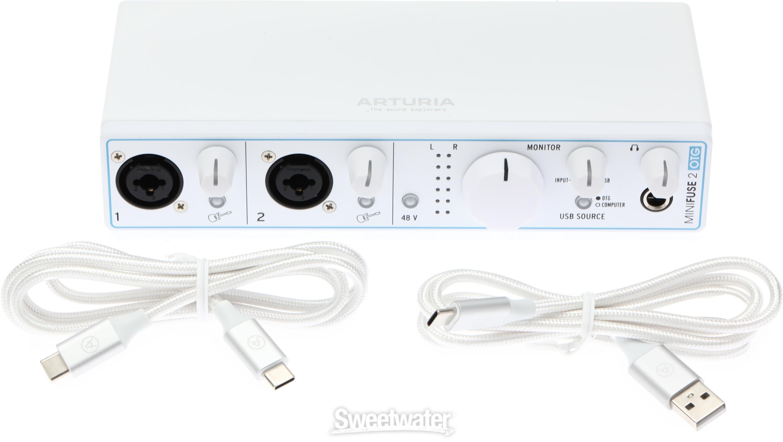 Arturia MiniFuse 2 OTG USB-C Audio Interface - White | Sweetwater
