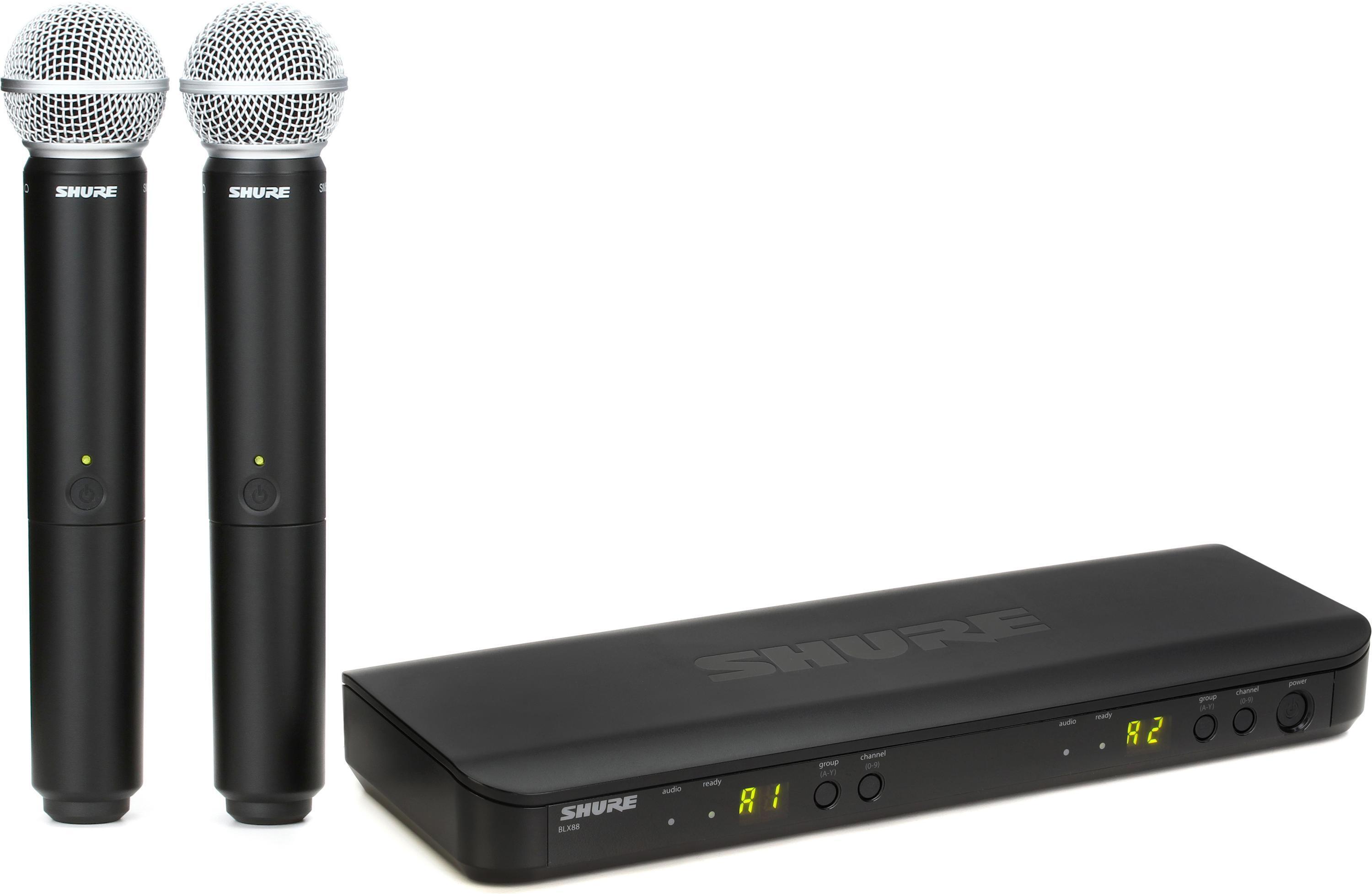 Shure BLX288/SM58 Wireless Dual Handheld System - H9 Band | Sweetwater