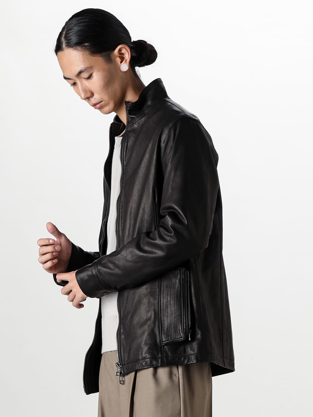 RIPVANWINKLE Revolution Leather Jacket Knit Style -FASCINATE