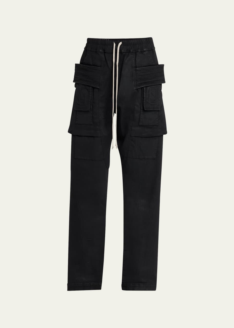 DRKSHDW RICK OWENS Men's Creatch Waxed Cargo Pants - Bergdorf Goodman