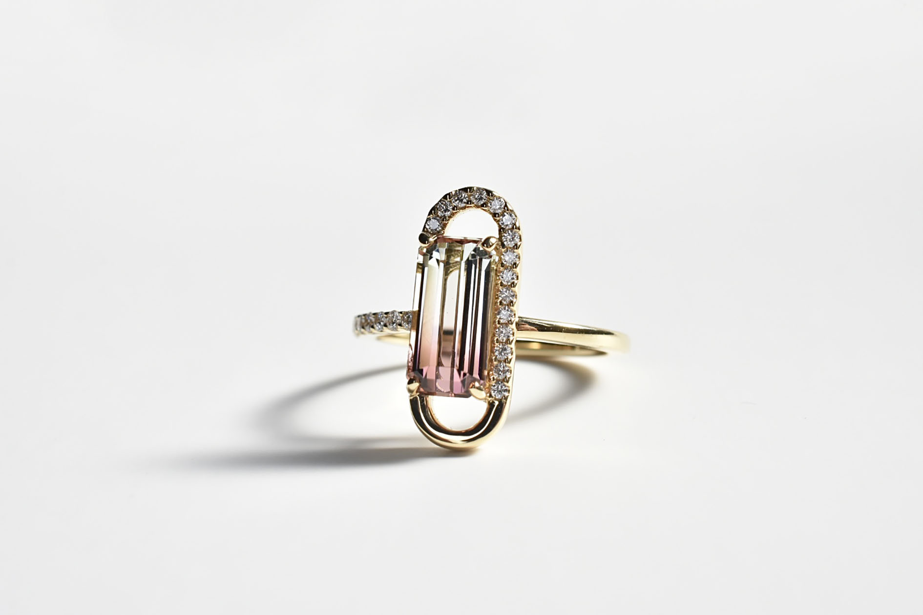 K18YG ﾊﾞｲｶﾗｰﾄﾙﾏﾘﾝﾘﾝｸﾞ 1.95ct | Merak jewelry shop | 福井県福井市