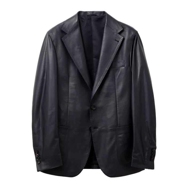 干場別注 レザージャケット ダークブルー – MINIMAL WARDROBE