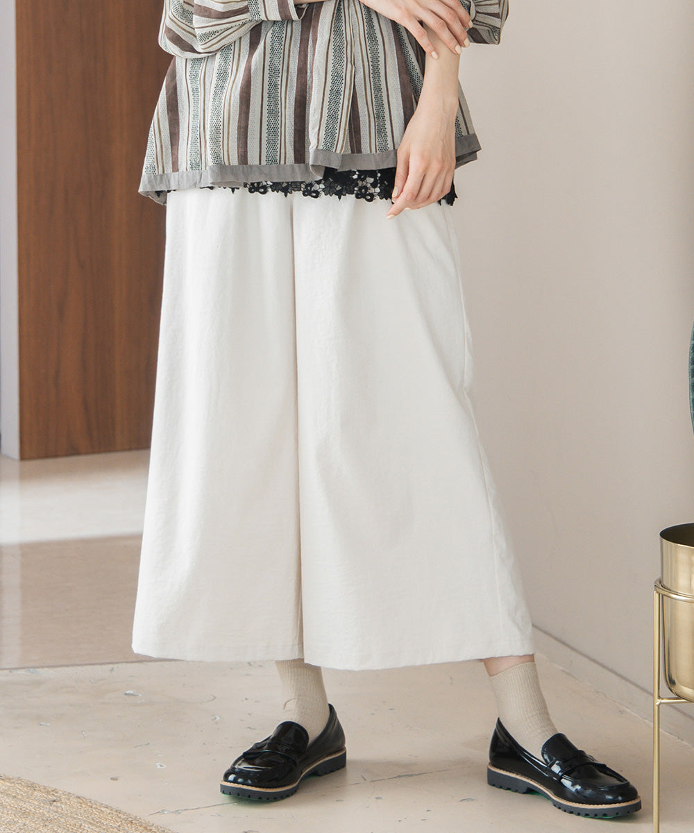 ナチュラルストレッチガウチョパンツ｜ファッション通販のマインド