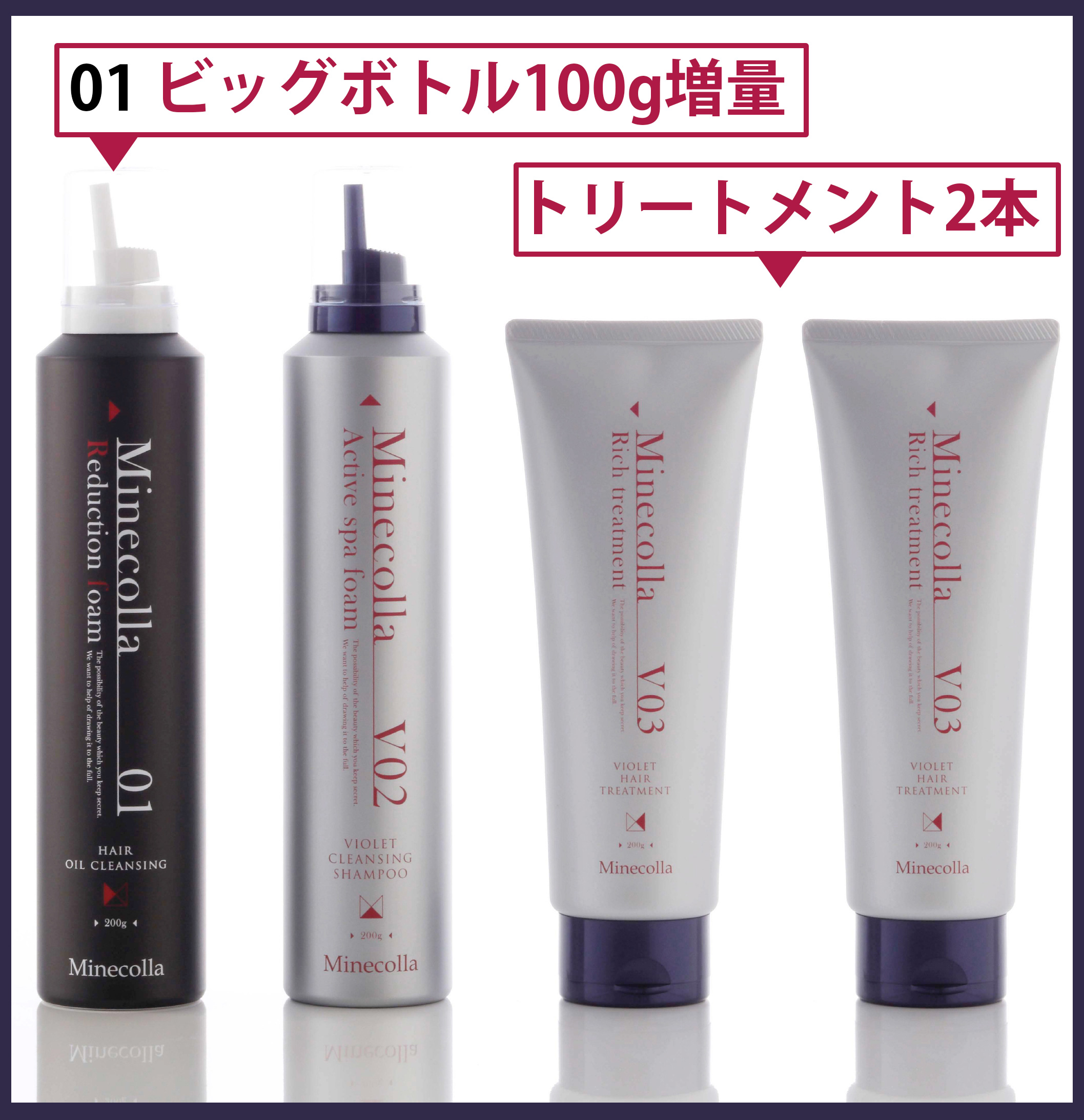ミネコラ ヘアケア 4点セット シャンプー トリートメント クレンジング