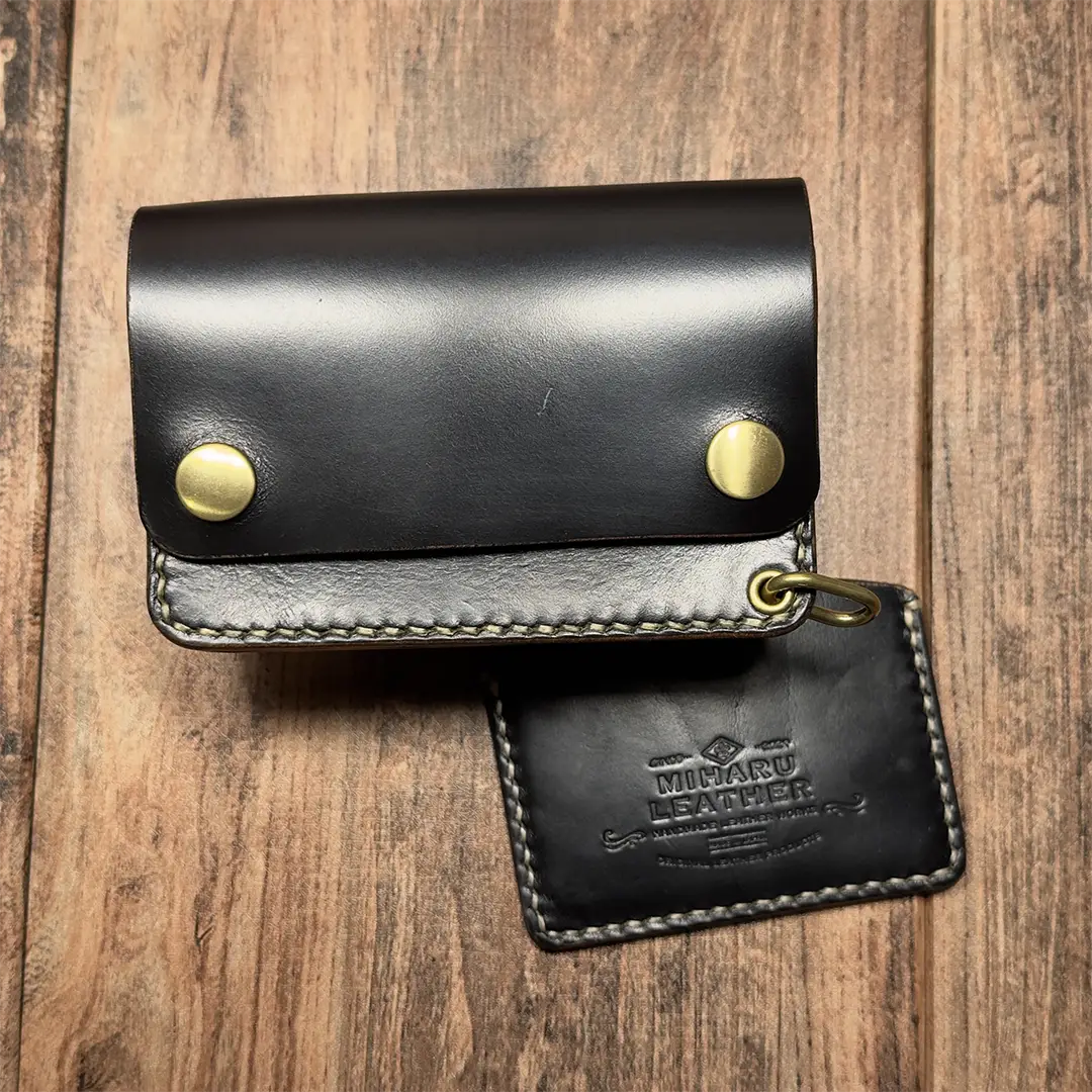 ブラック茶芯】Horweenクロムエクセルレザー使用｜ショートトラッカー