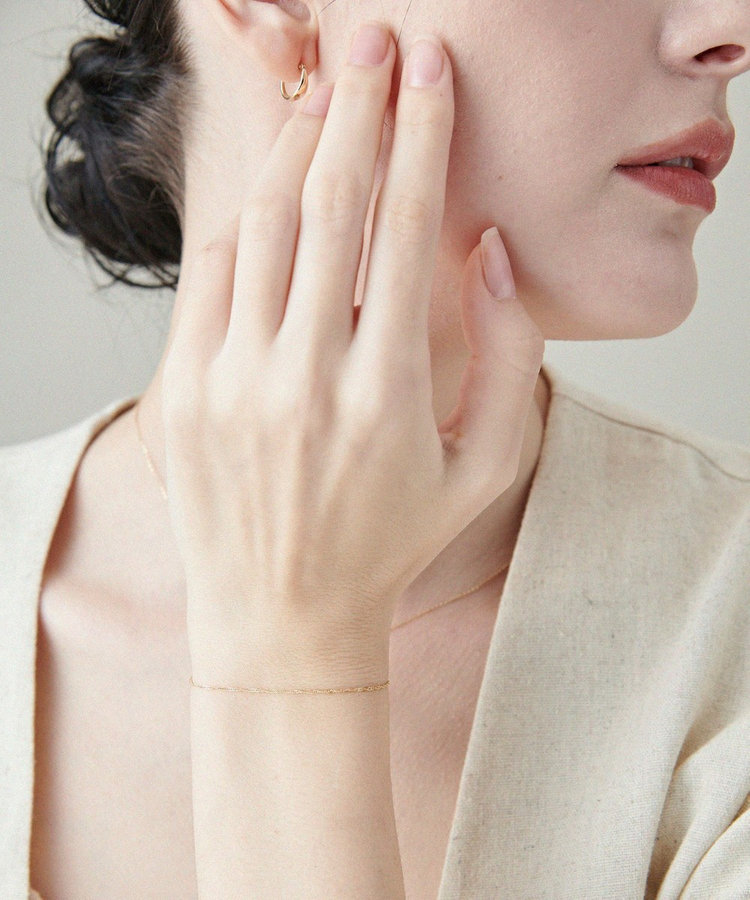 レイヤード] K10YG スクリューチェーン ブレスレット（750479