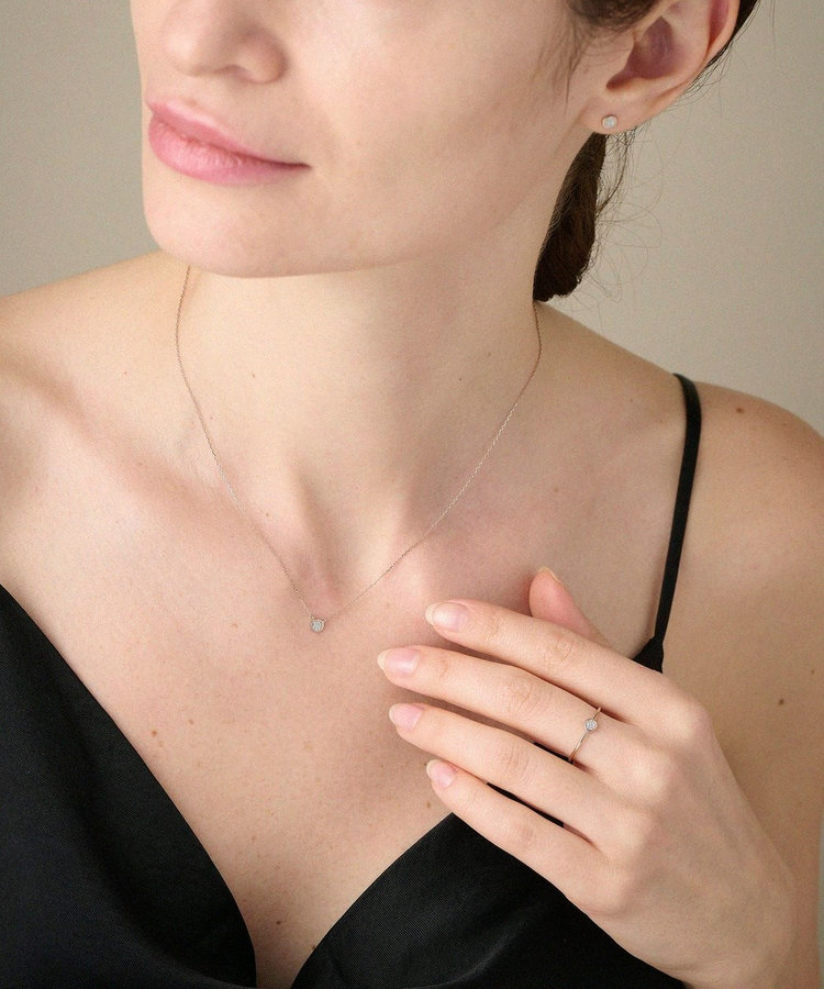 K10MPG ブリリアント ダイヤモンド ネックレス（761752） ｜ women