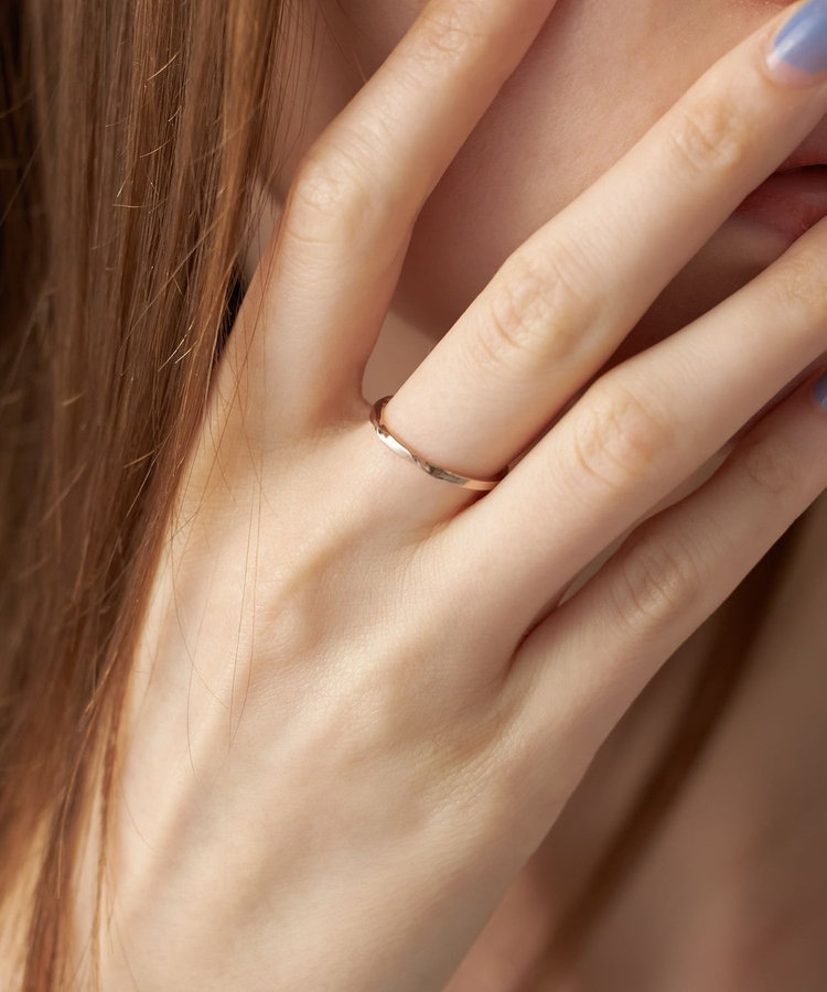 ete リング ピンクゴールド ONLINE Limited] ビジュー クレセント