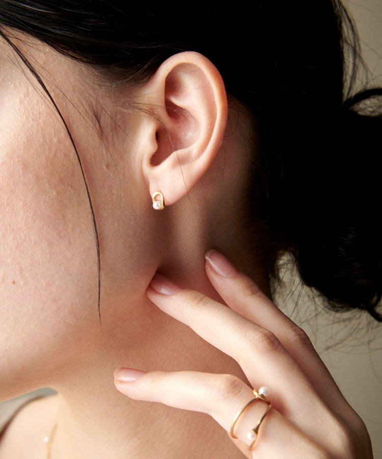 K18YG クラフト パール ピアス（207017） ｜ women（ウィメンズ