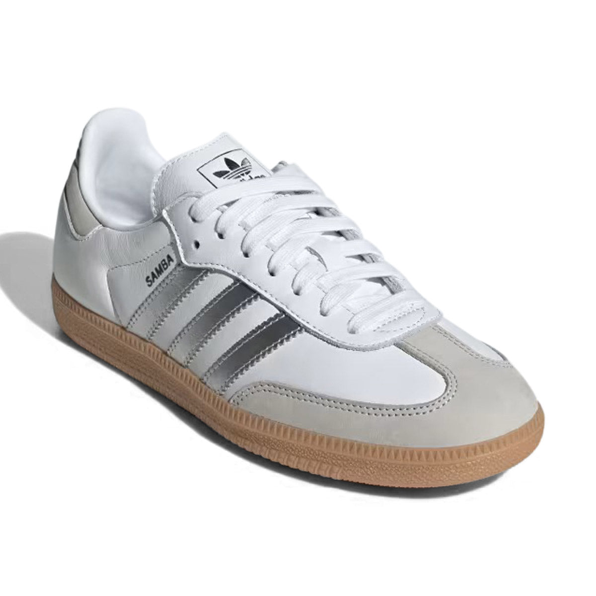 Shop Adidas Samba OG 'White Silver Metallic Grey' Women's Shoes