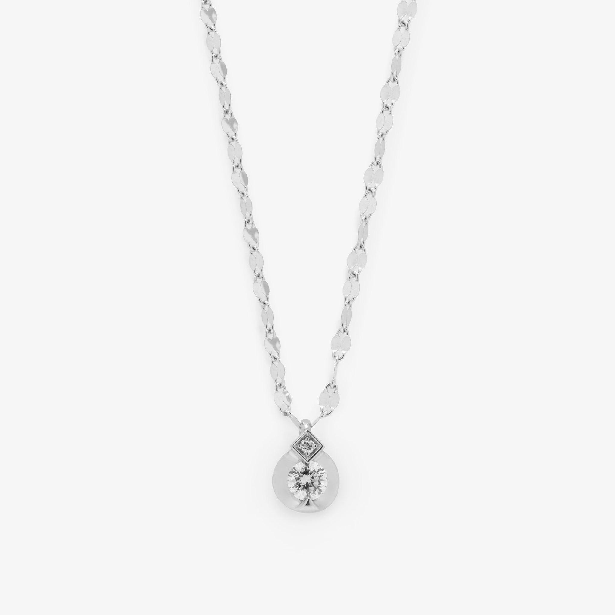 受注生産】プラチナ ダイヤモンド ネックレス（0.1ct） – Milluflora