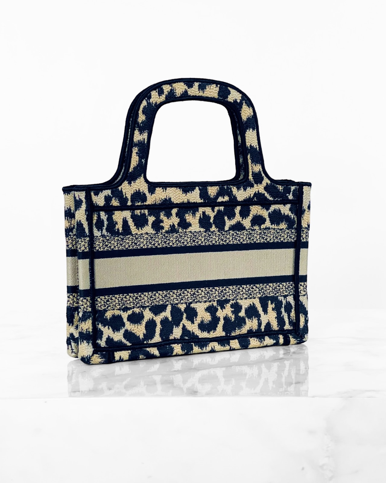 Dior Beige Multicolor Mizza Embroidery Mini Book Tote Bag – MILNY