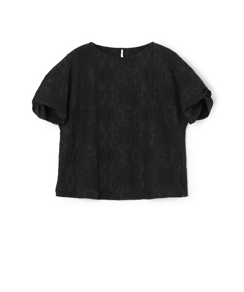 フラワージャカード ツイストスリーブブラウス｜トゥモロ－ランドの