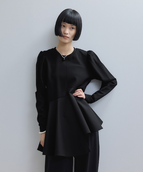 WEB限定】フリルペプラムロングスリーブカットソー｜アダムエロペの
