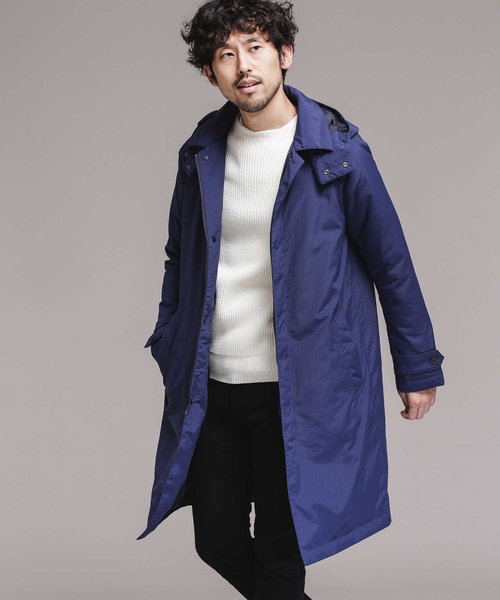 暖トリオ］フード脱着ステンカラーハイブリッドダウンコート｜ナノ