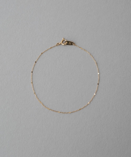 レイヤード] K10YG チェーン ステーション ブレスレット｜エテの通販