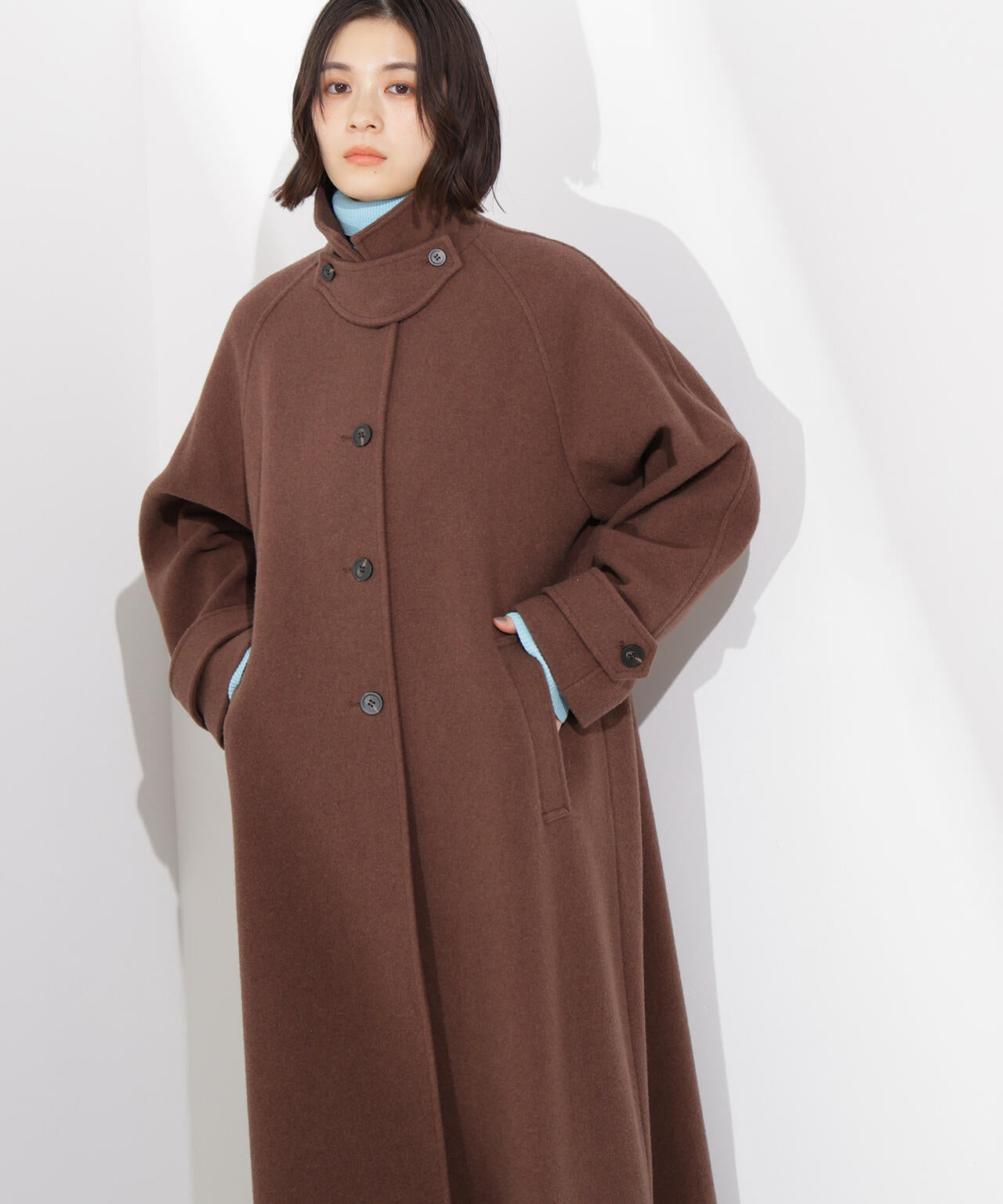 岸本セシルさん着用】ステンカラーロングコート | N. Natural Beauty