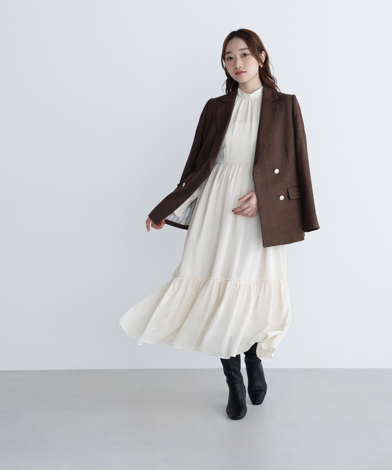 バックリボンジャガードワンピース | NATURAL BEAUTY BASIC