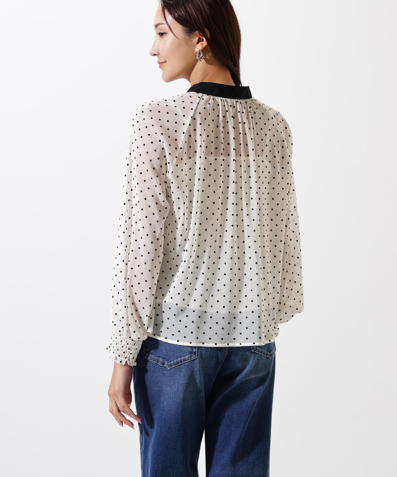 ドットフロッキーブラウス | PINKY&DIANNE（ピンキー&ダイアン