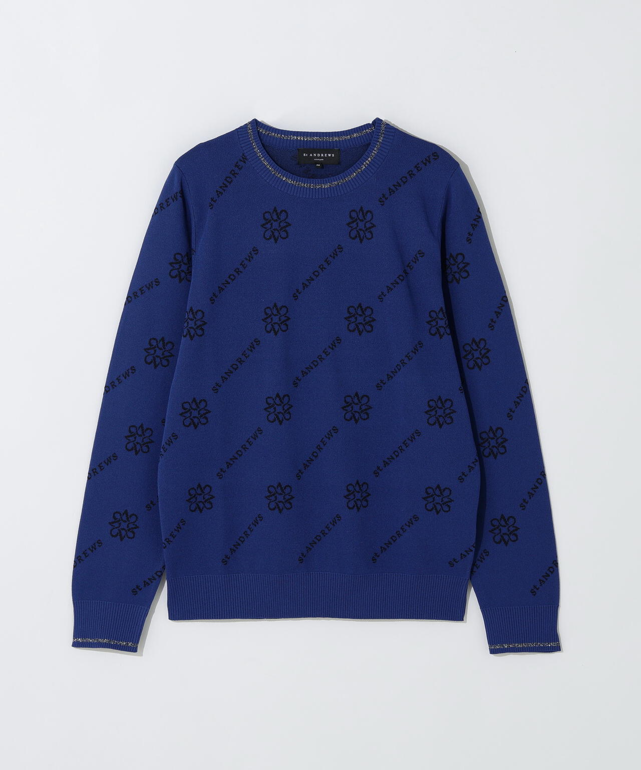 14Gロゴケルトジャガードクルーネックニットプルオーバー (WOMENS