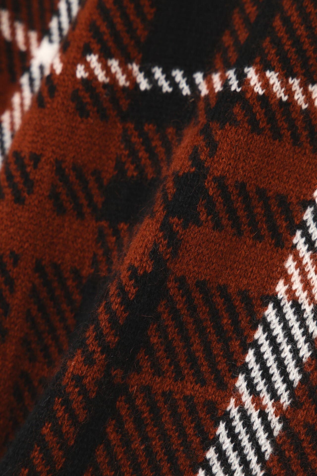 カシミヤ天竺 フルジップニットジャケット ＜CHECKシリーズ＞ | PEARLY