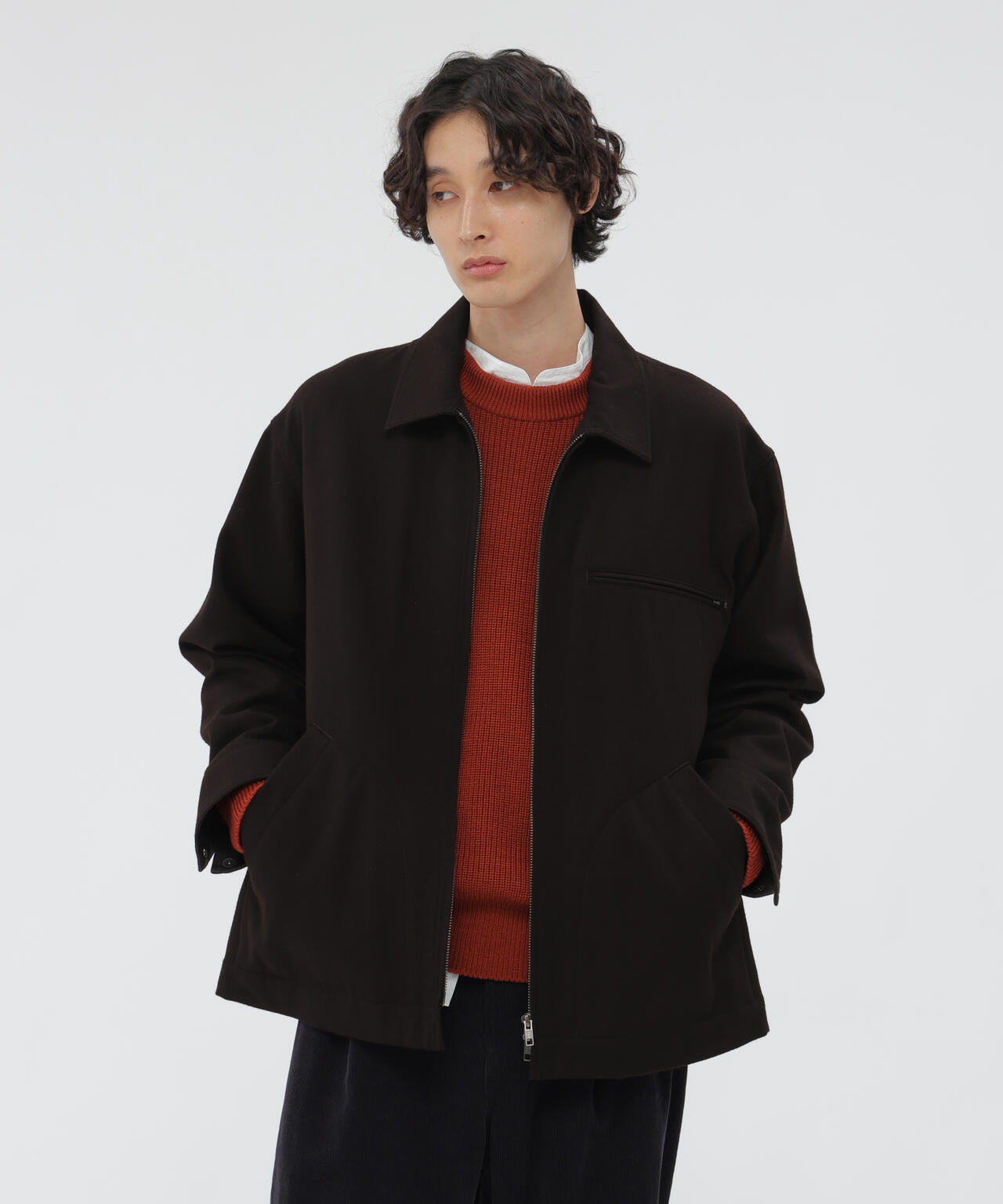 FELTED WOOL SHIRTING BLOUSON | MARGARET HOWELL（マーガレット