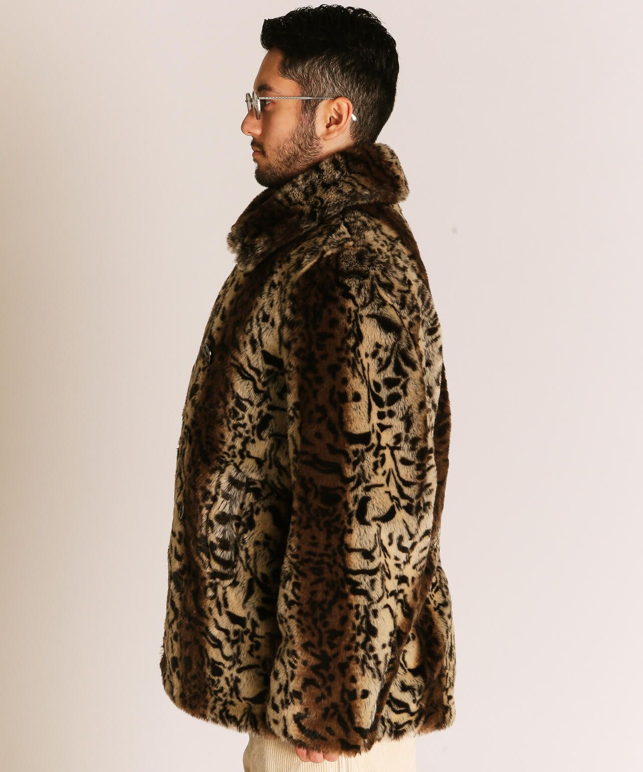 LEOPARD FUR PEACOAT/レオパード ファーコート | Schott（ショット