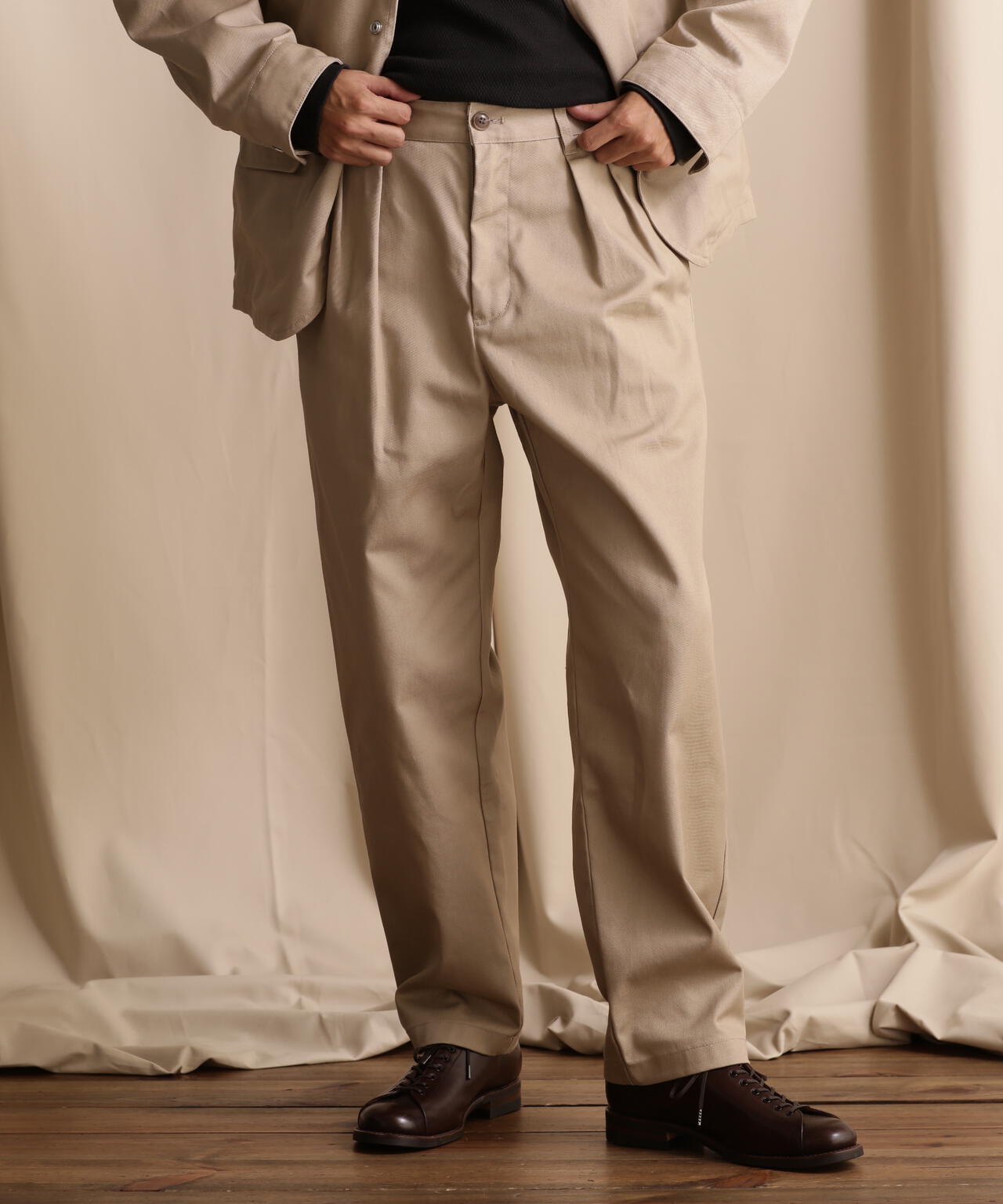 TC DOUBLE PLEATED WIDE PANTS/2タック パンツ | Schott（ショット
