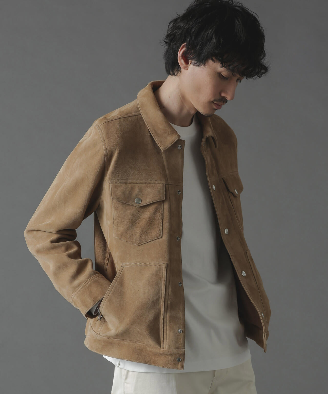 ゴートスウェードトラッカージャケット | NANO universe（ナノ