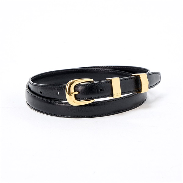 CELINE ベルト 85 U-NE-0251 ブラック ゴールド レザー | MixTHINKS