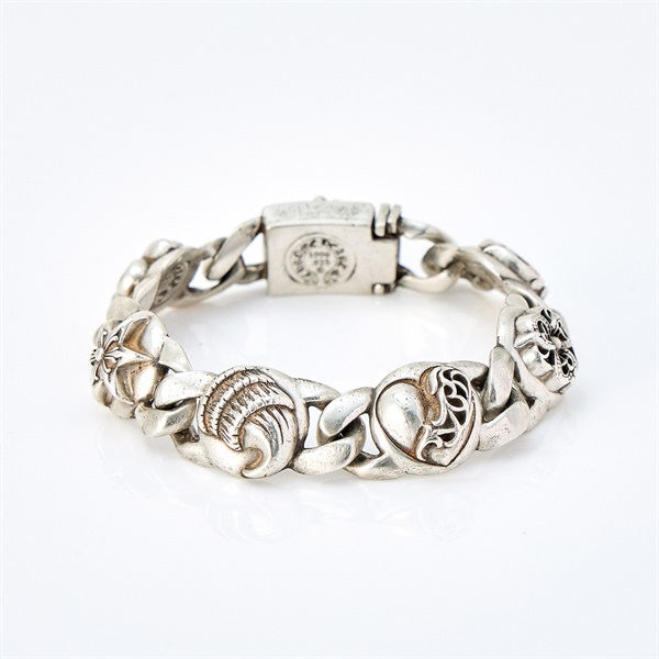 CHROME HEARTS マルチリンク ID ブレスレット 6リンク シルバー 925
