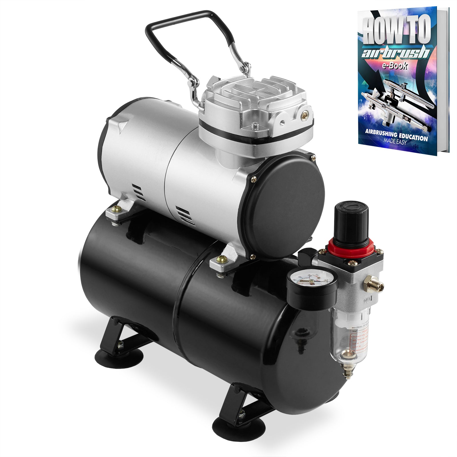 1/5 HP Airbrush Compressor with Tank - Gauge and Water Trap – Mix