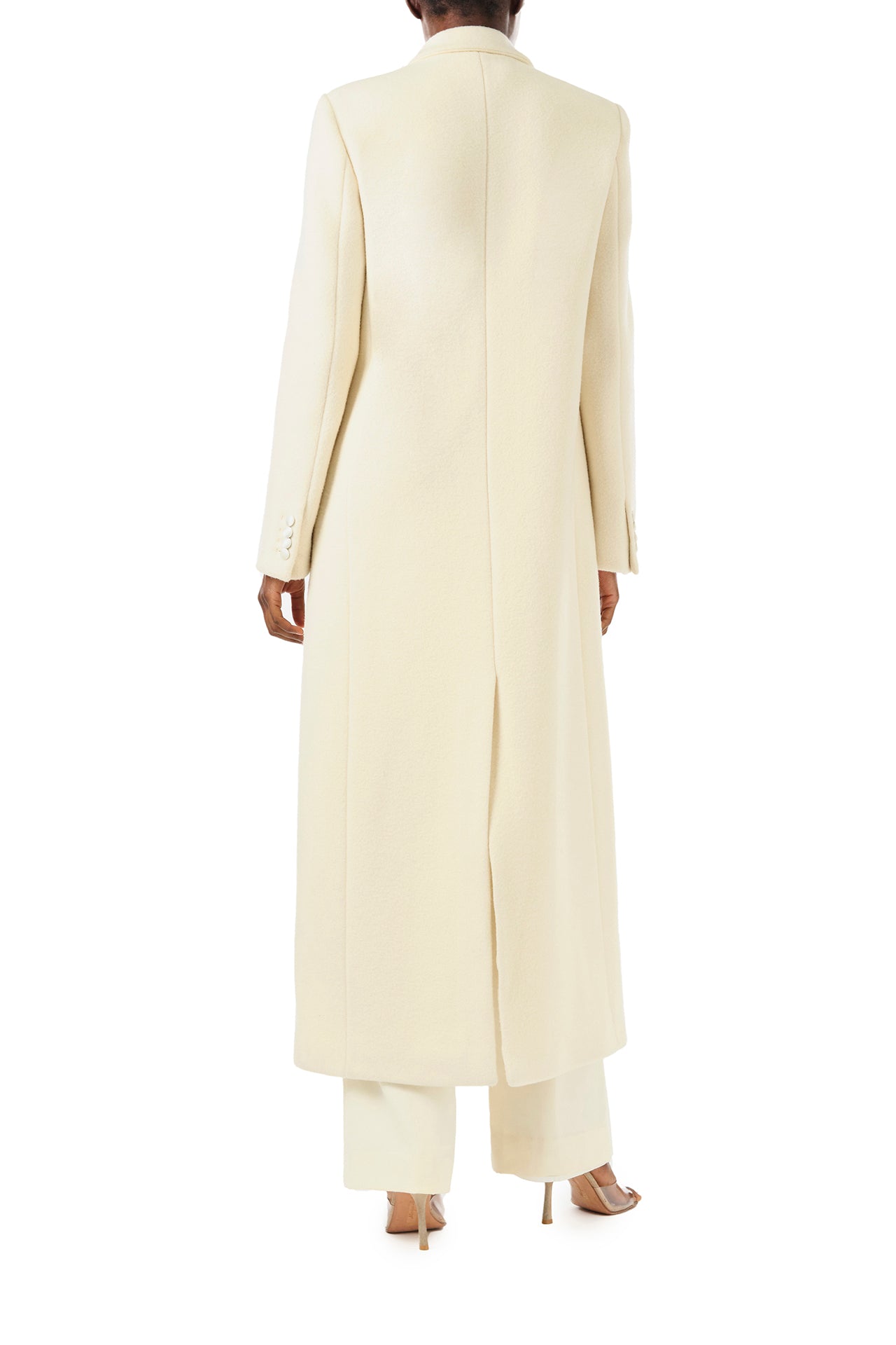 Long Creme Wool Coat – Monique Lhuillier