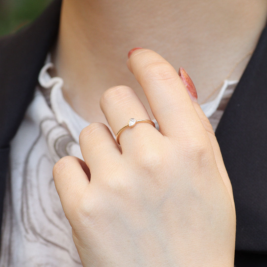 K10リング ラルム ダイヤ｜MONATELIER（モナトリエ）公式｜K10 一粒