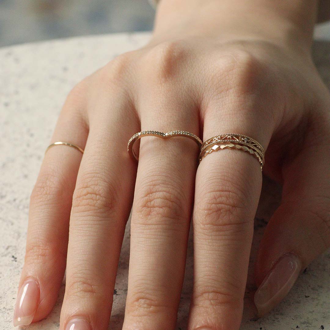 K10リング ハートシルエットダイヤ｜MONATELIER（モナトリエ）公式