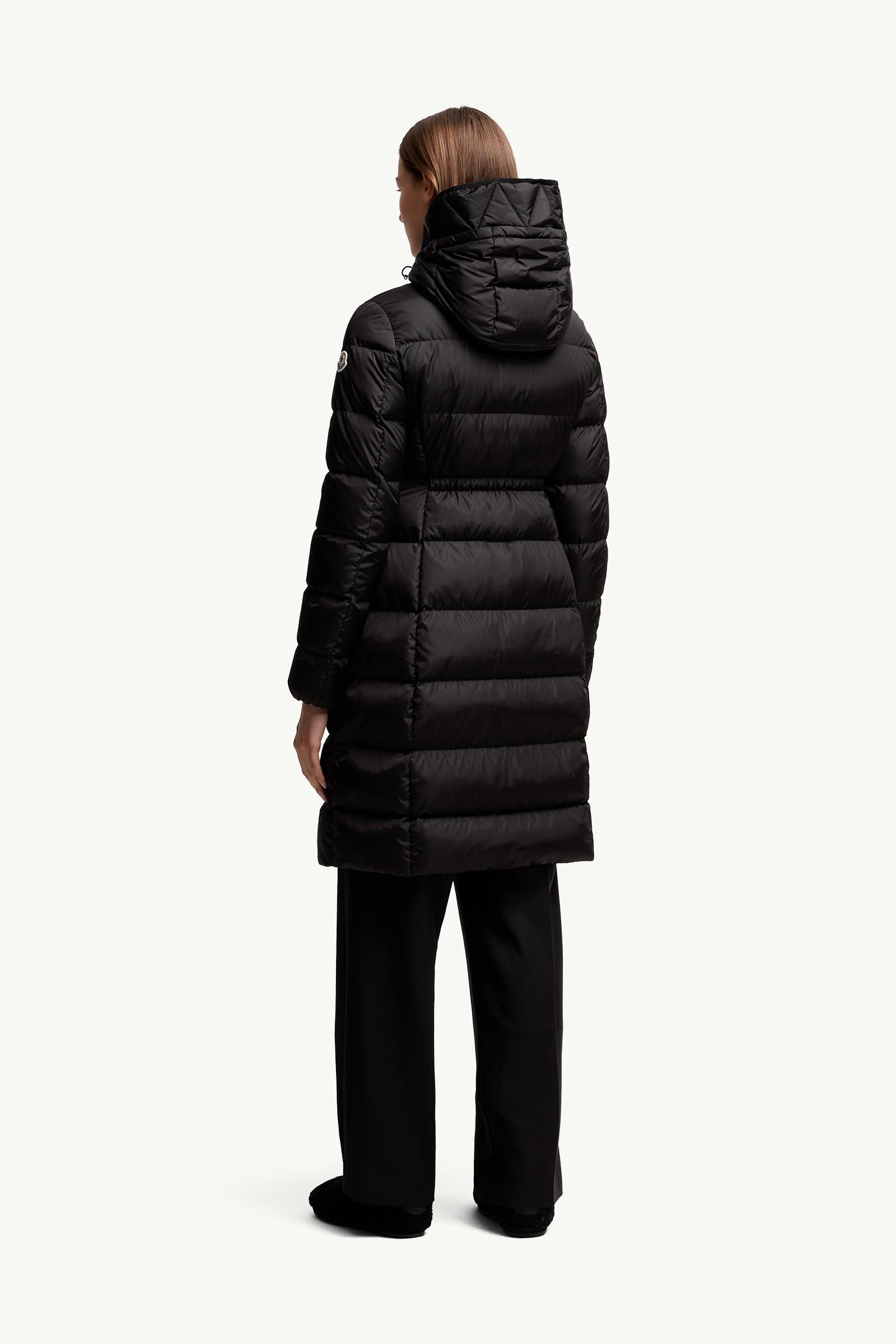 Black Avocette Hooded Long Down Jacket - Long Down Jackets for