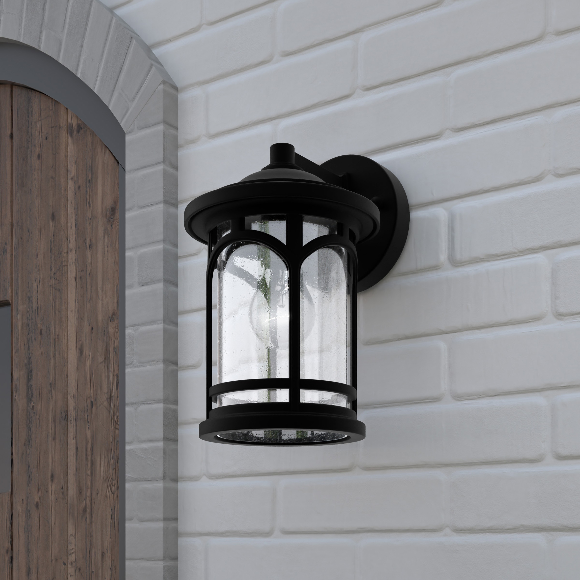 Quoizel Kessel 1-Light 11.25-in H Matte Black Outdoor Wall Light