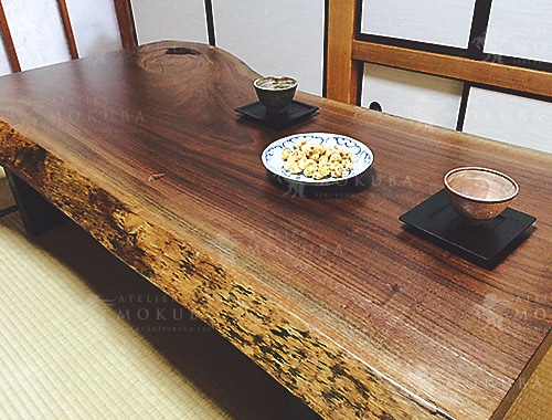 ローテーブルxウォールナット【福岡県 個人住宅】和の雰囲気にもマッチ