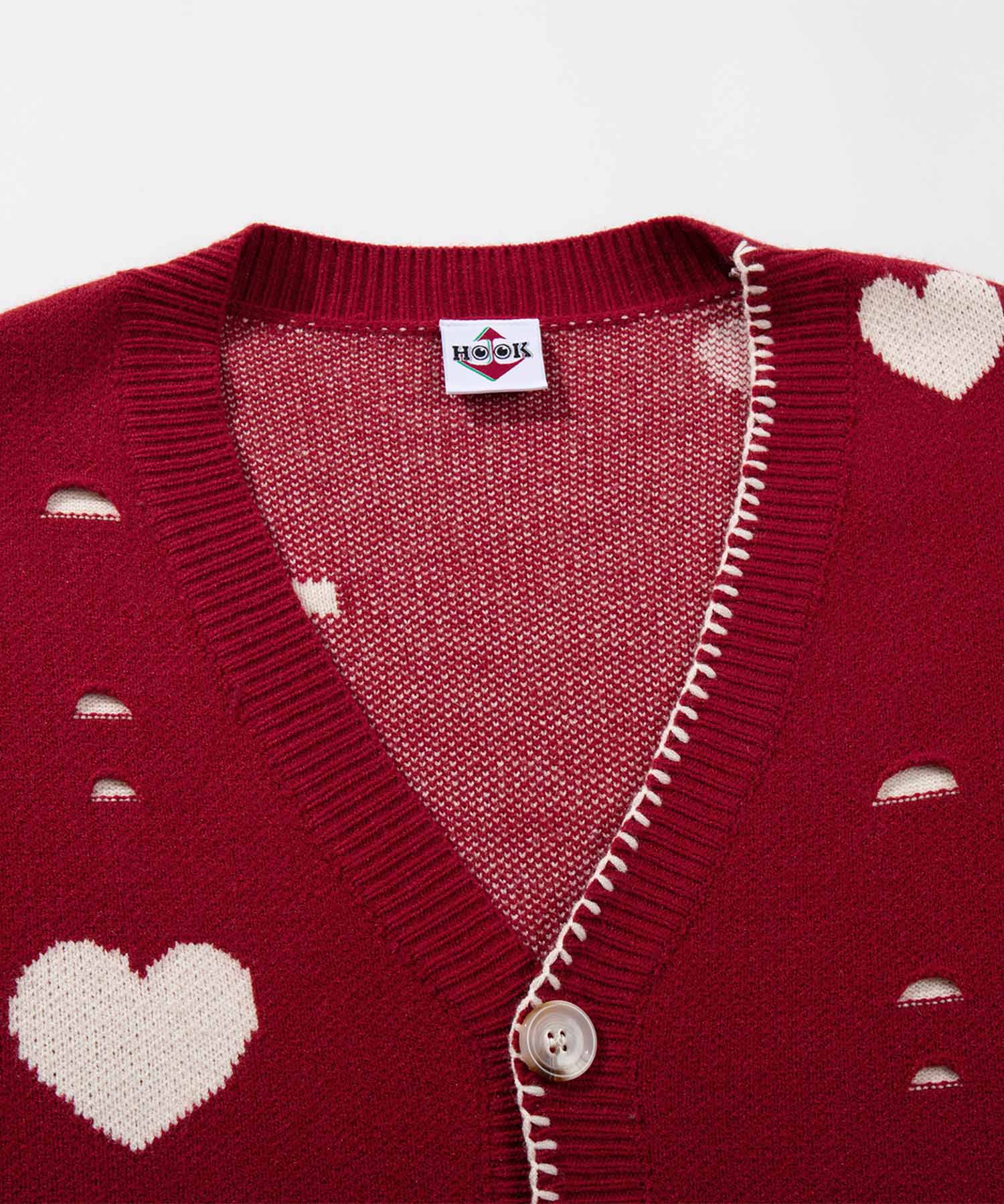 HOOK -original-】ボロボロのハート総柄クレイジーステッチ