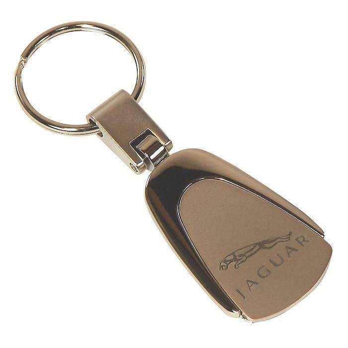 Jaguar Leaper Teardrop Stainless Steel Key Fob | Moss Motors