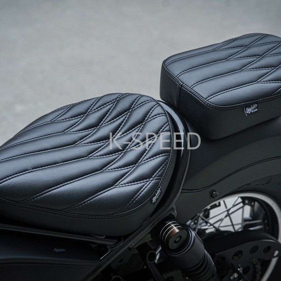 レブル250/500 ダブルシート Diabolus ミックスパターン ブラック K