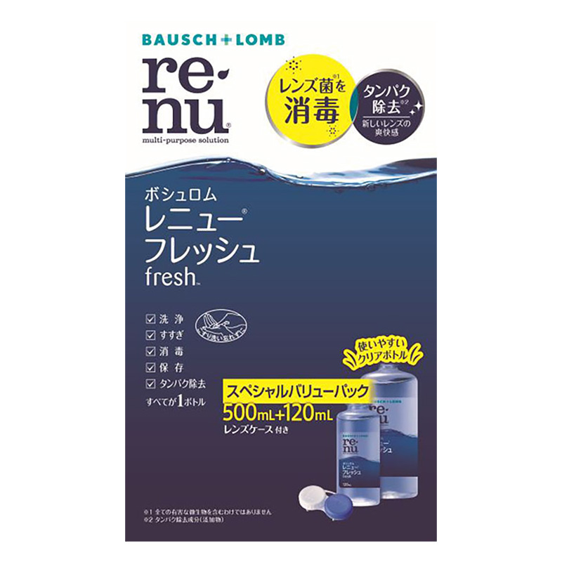コンタクトレンズケア用品 レニューRフレッシュ 500+120 mL