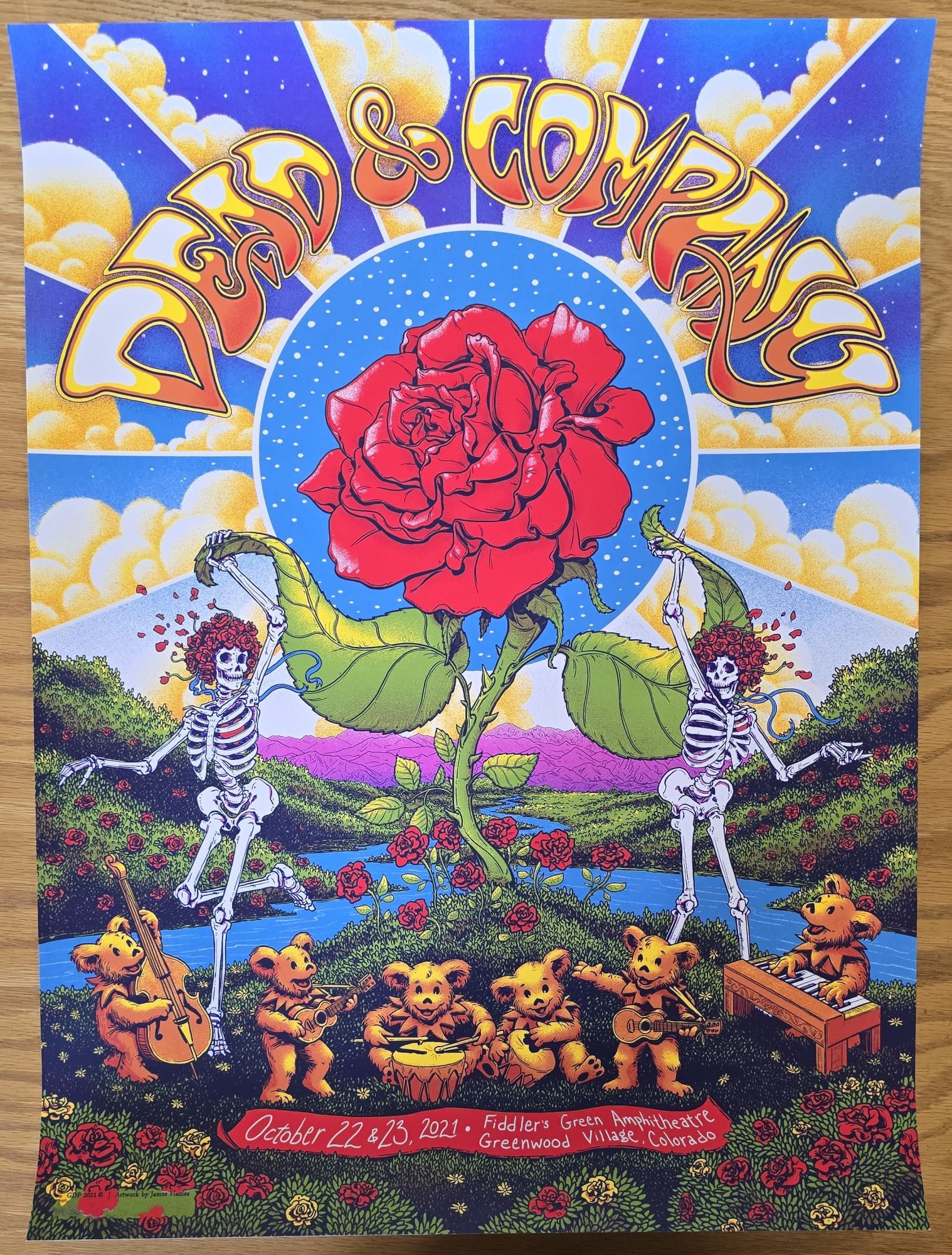Dead & Company Poster Fiddler's Green 10/22-23 2021 exCollection