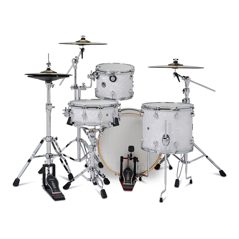 dw DWe 4-Piece Complete Bundle Kit White Marine Pearl FinishPly&